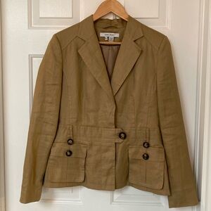 Zara Basic Military Style 100%Ramie Blazer/jacket